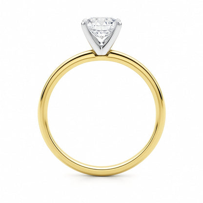 Engagement ring 1 Carat Cushion Lab Grown IGI G/VS1 Diamond Solitaire Ring in 10K Yellow Gold 