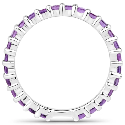 Eternity Ring in .925 Sterling Silver with Amethyst 