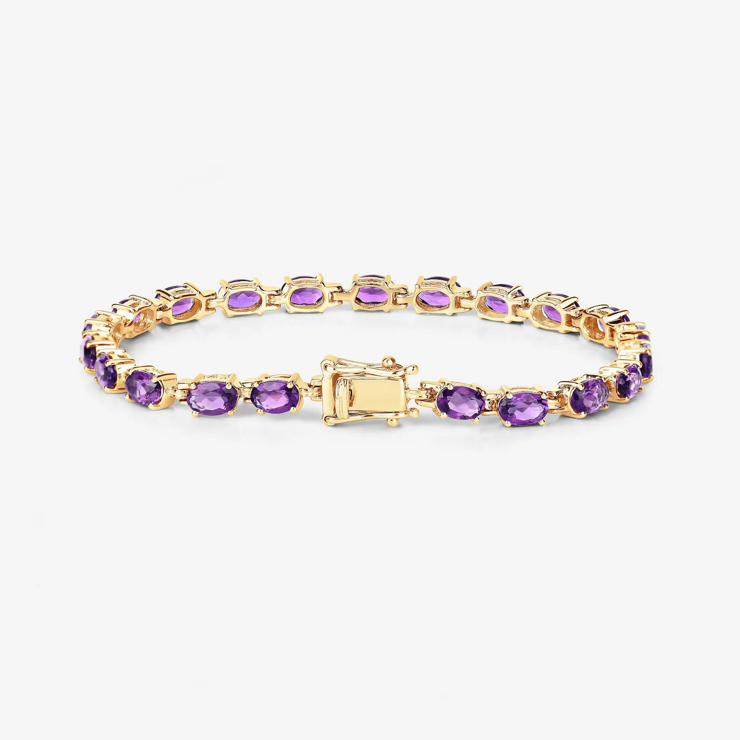 Oval Amethyst Tennis Bracelet