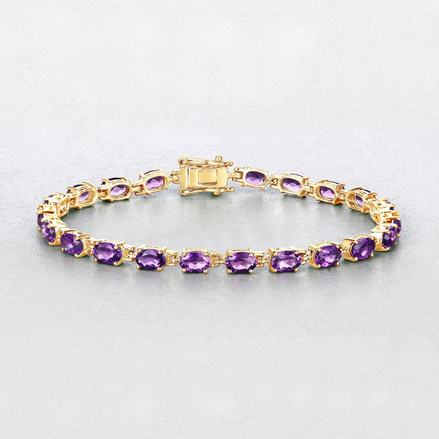 Oval Amethyst Tennis Bracelet