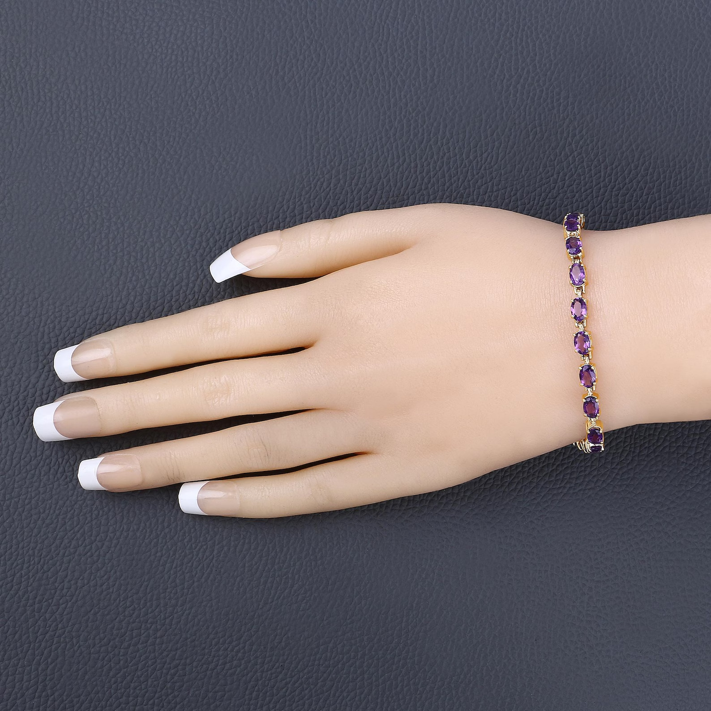 Oval Amethyst Tennis Bracelet