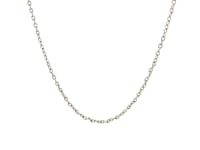 14k White Gold Round Cable Link Chain (1.50 mm)