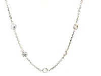 By the Yard Long Links with Cubic Zirconia in 14k Yellow Gold