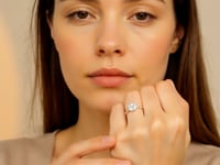 Engagement Ring 3/4 Carat Round Lab Grown IGI G/VS1 Diamond Solitaire Ring in Sterling Silver