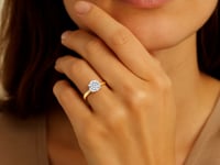 Engagegement Ring 1 1/2 Carat Round Lab Grown IGI G/VS1 Diamond Solitaire Ring in 14K Yellow Gold