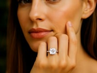 Engagement Ring 2 Carat Cushion Lab Grown IGI G/VS1 Diamond Solitaire Ring in 10K White Gold