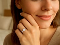 Engagement Ring 1 Carat Princess Lab Grown IGI G/VS1 Diamond Solitaire Ring in 10K White Gold