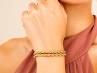 14k Yellow Gold Dual Row Rope Bracelet  (4.80 mm)