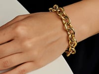 14k Yellow Gold Round Link Bracelet (11.60 mm)