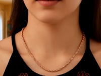 14k Rose Gold Solid Diamond Cut Rope Chain (4.00 mm)