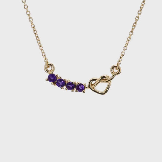 Amethyst Heart Necklace