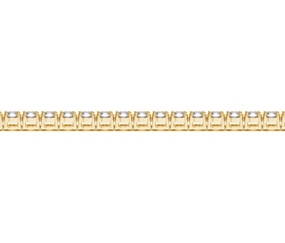 Lab Grown Round Diamond Tennis Bracelet in 14k Yellow Gold (10 cctw F/G  VS2/SI1) 