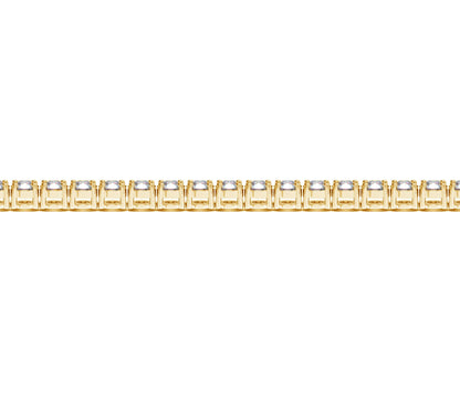 Lab Grown Round Diamond Tennis Bracelet in 14k Yellow Gold (7 cctw F/G  VS2/SI1) 