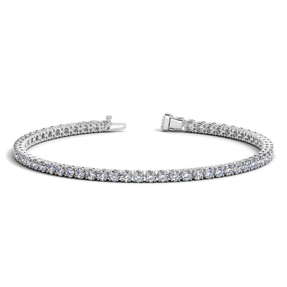 Lab Grown Round Diamond Tennis Bracelet in 14k White Gold (4 cctw F/G  VS2/SI1) 