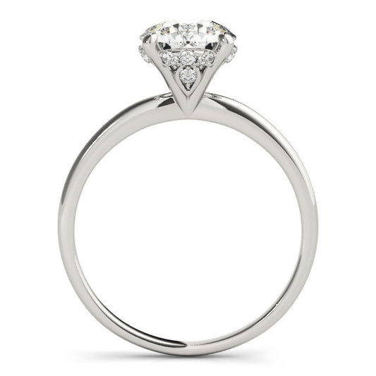 14k White Gold Prong Set Round Diamond Engagement Ring (2 cttw) 