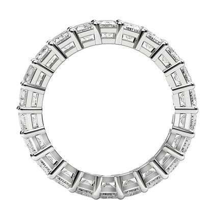 Emerald Cut Lab Grown Diamond Eternity Ring in 14k White Gold (4 cttw FG/VS2) 