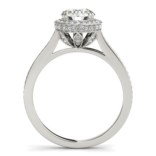 14k White Gold Classic Channel Slim Shank Diamond Engagement Ring (2 cttw) 
