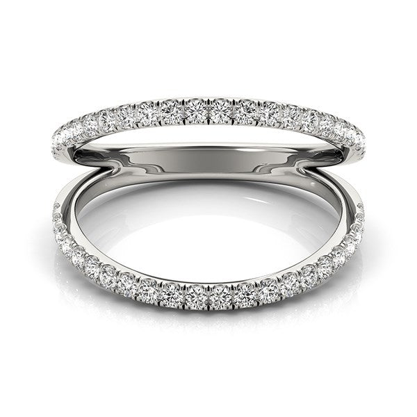 14k White Gold Diamond Split Band Ring (1/4 cttw) 