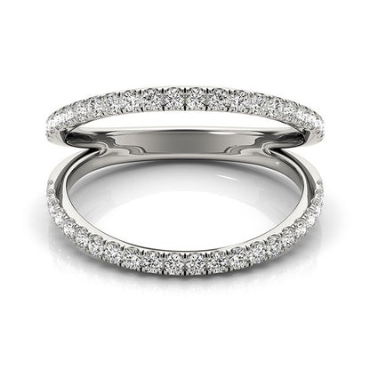 14k White Gold Diamond Split Band Ring (1/4 cttw) 