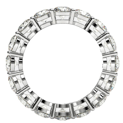 Round Cut Lab Grown Diamond Eternity Ring in 14k White Gold (4 cttw FG/VS2) 